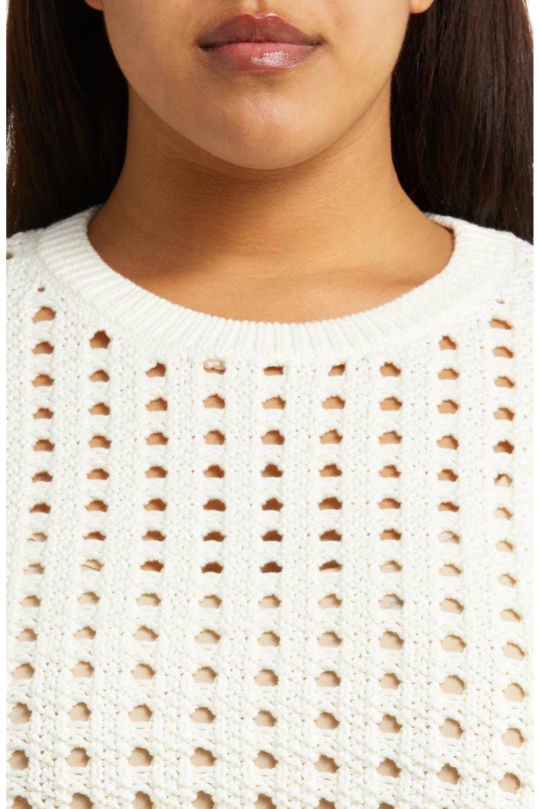 Open Stitch Sweater, Alternate, color, IVORY