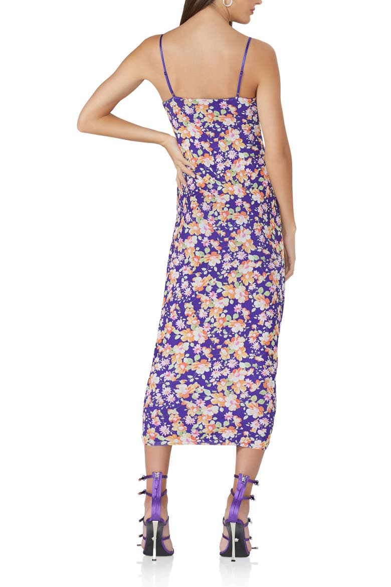 Amina Mesh Midi Dress, Alternate, color, ORANGE BLOSSOM