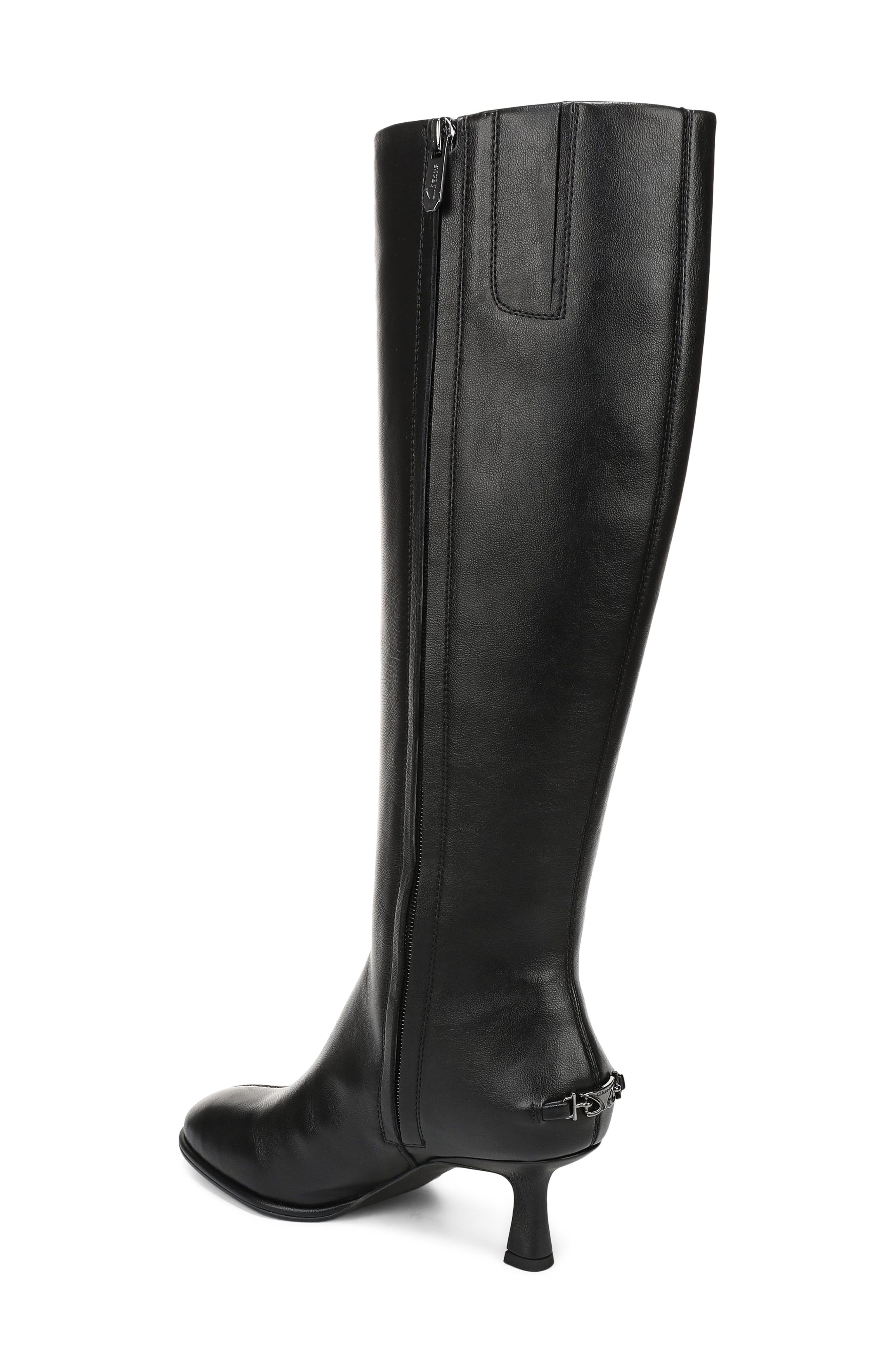 Marlowe Leather Knee High Boot, Alternate, color, BLACK LEATHER