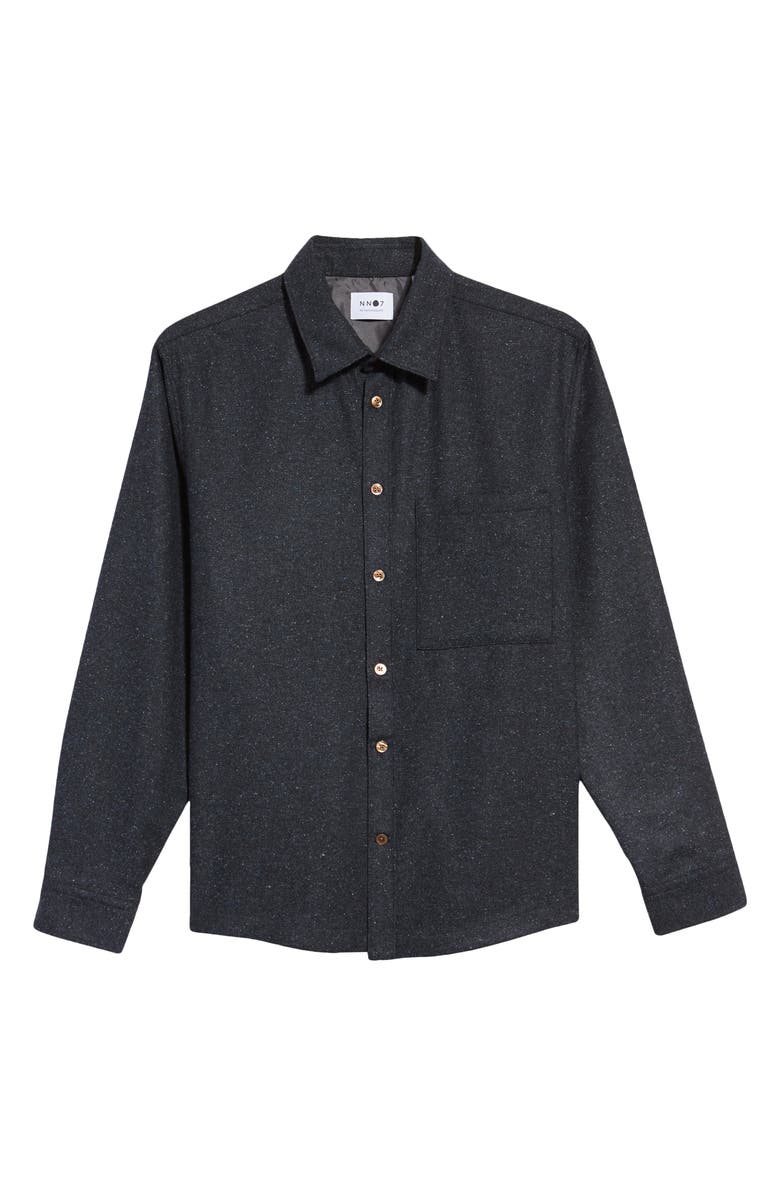 NN07 5303 Hans Neppy Button-Up Overshirt, Alternate, color, Navy Blue
