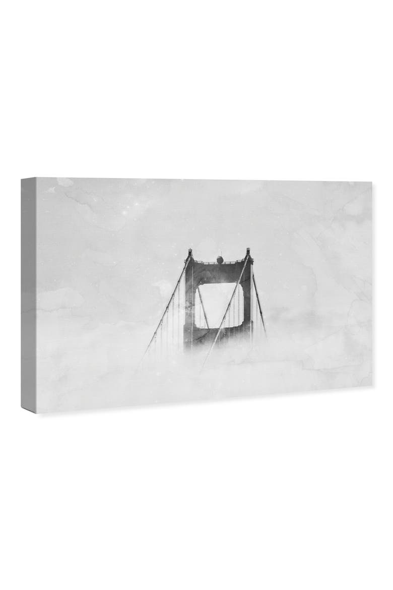 Up So High Golden Gate Bridge Canvas Wall Art, Alternate, color, WHITE