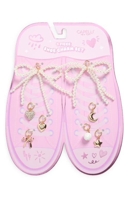 Capelli New York Kids' 8-piece Shoelace Charms Set In Gold