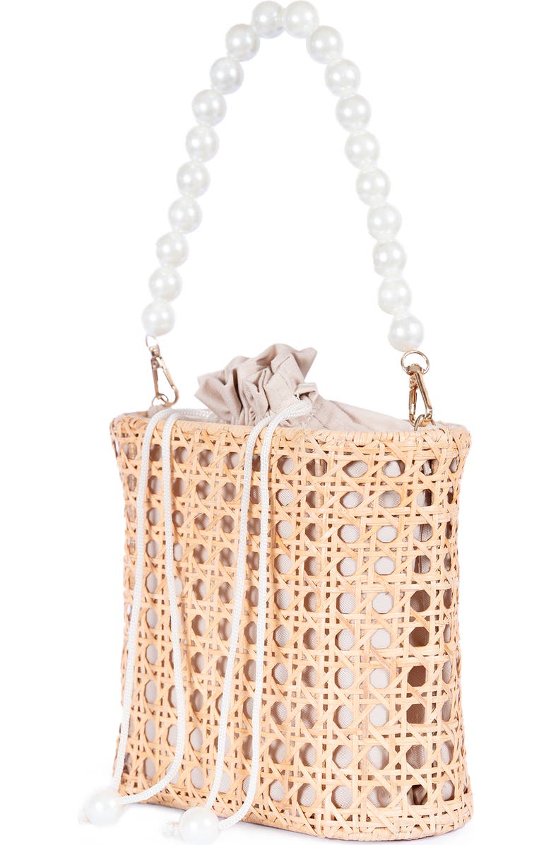 Jelavu Amalfi Wood Bead Handle Cane Satchel Bag, Alternate, color,