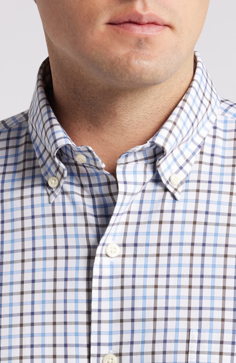 Peter Millar Calgary Crown Lite Check Stretch Button-Down Shirt, Alternate, color,