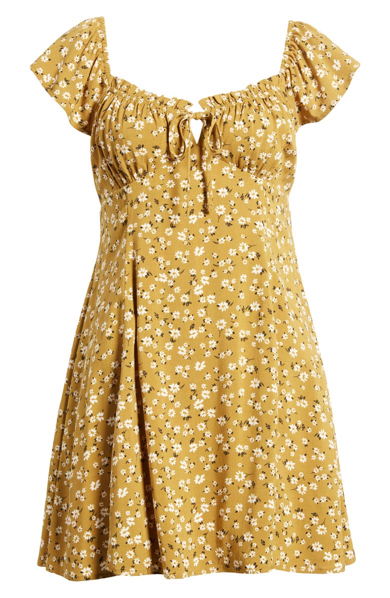All in Favor Floral Flutter Sleeve Minidress, Alternate, color,