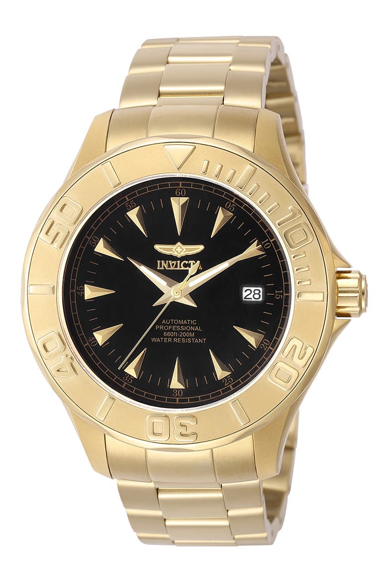 Signature Automatic Bracelet Watch, 47mm, Main, color, BLACK