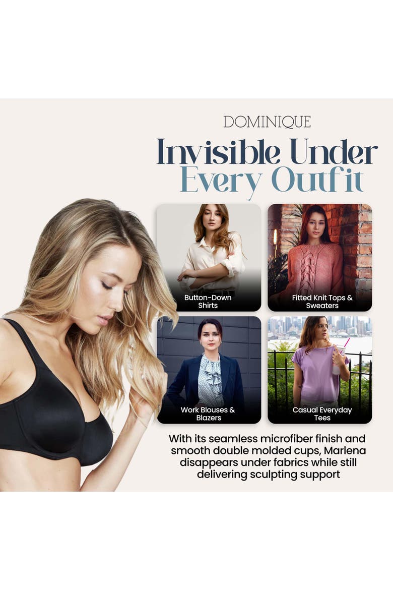 Marlena Seamless Shaping Bra, Alternate, color, Black
