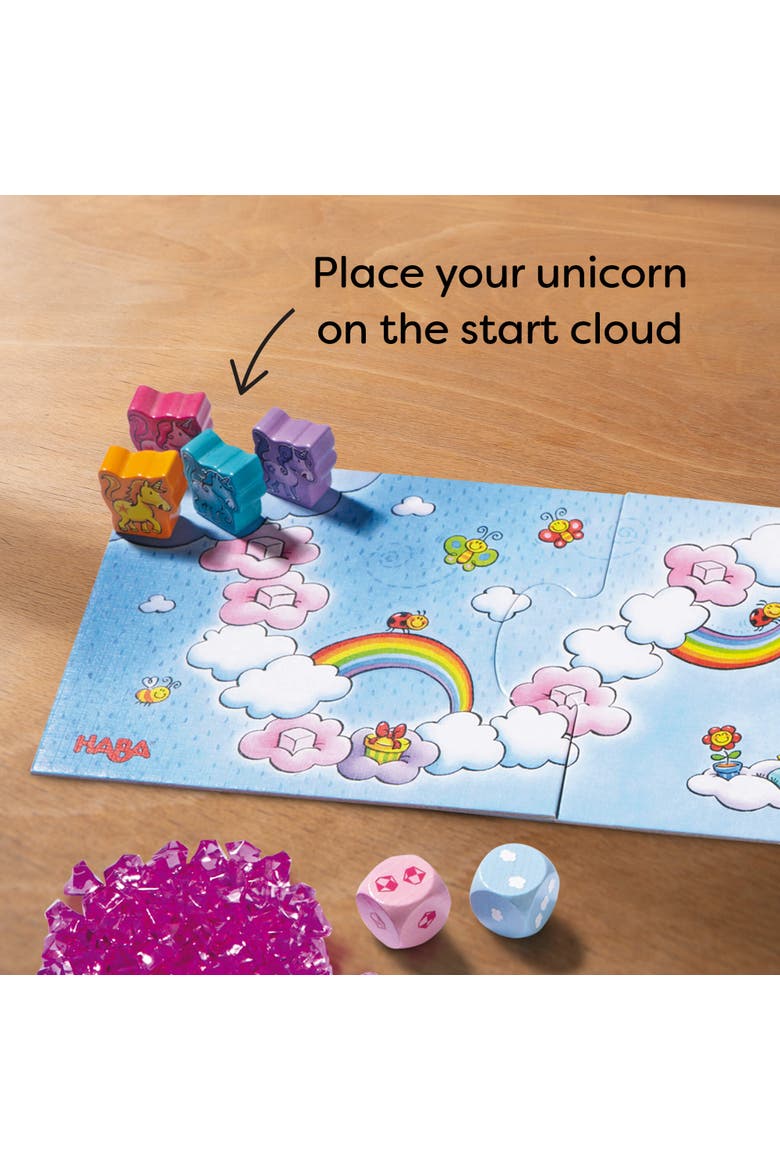 Unicorn Glitterluck Cloud Crystals Board Game, Alternate, color, Multi