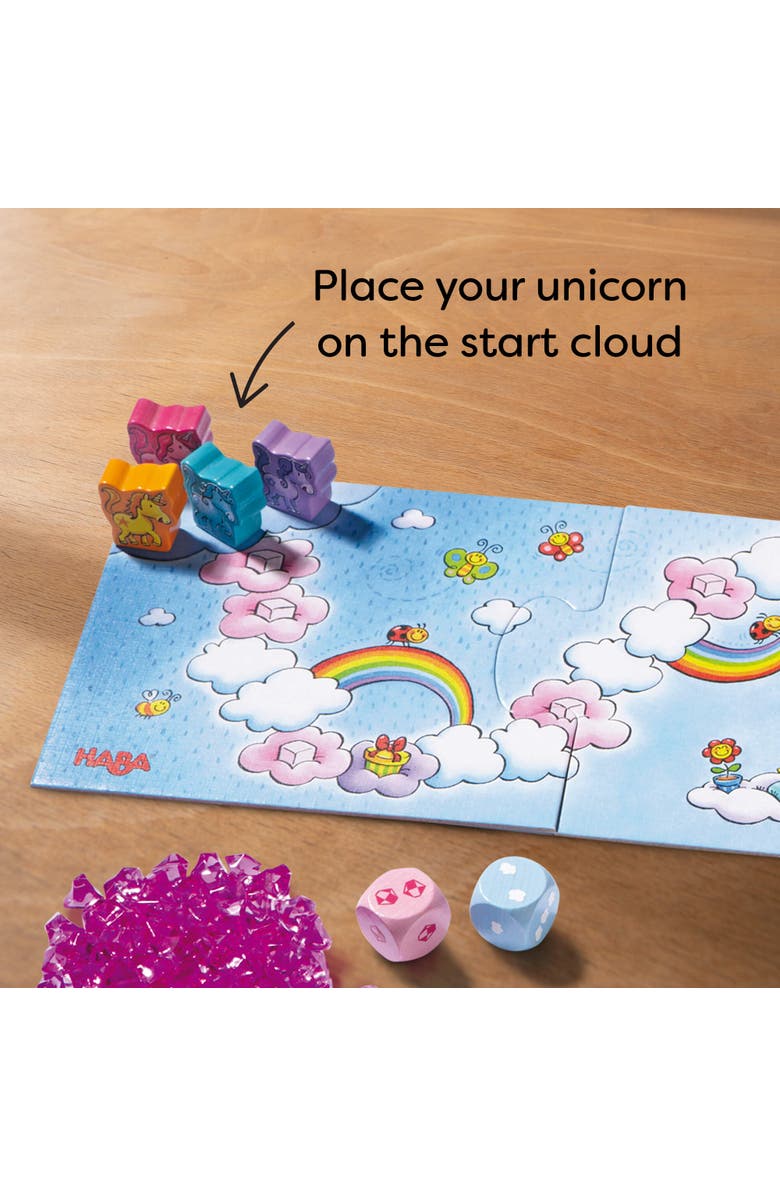 HABA Unicorn Glitterluck Cloud Crystals Board Game, Alternate, color, Multi