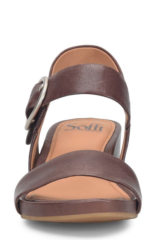Söfft Vaya Ankle Strap Wedge Sandal In Cocoa Brown
