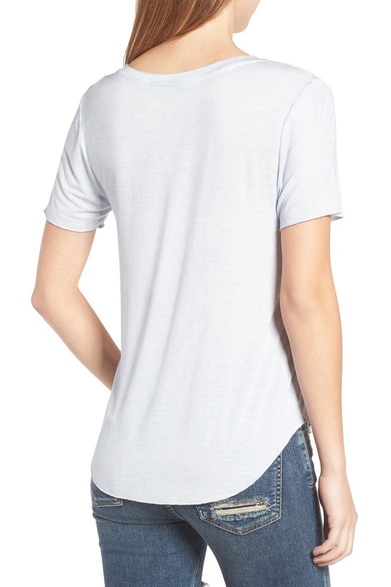 Washed V-Neck Tee, Main, color, BLUE FEATHER