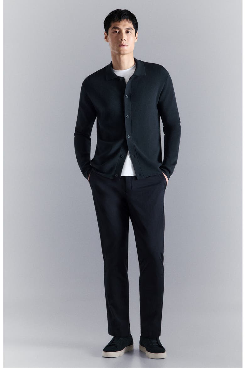 Fine Knit Comfort Stretch Cardigan, Alternate, color, NAVY