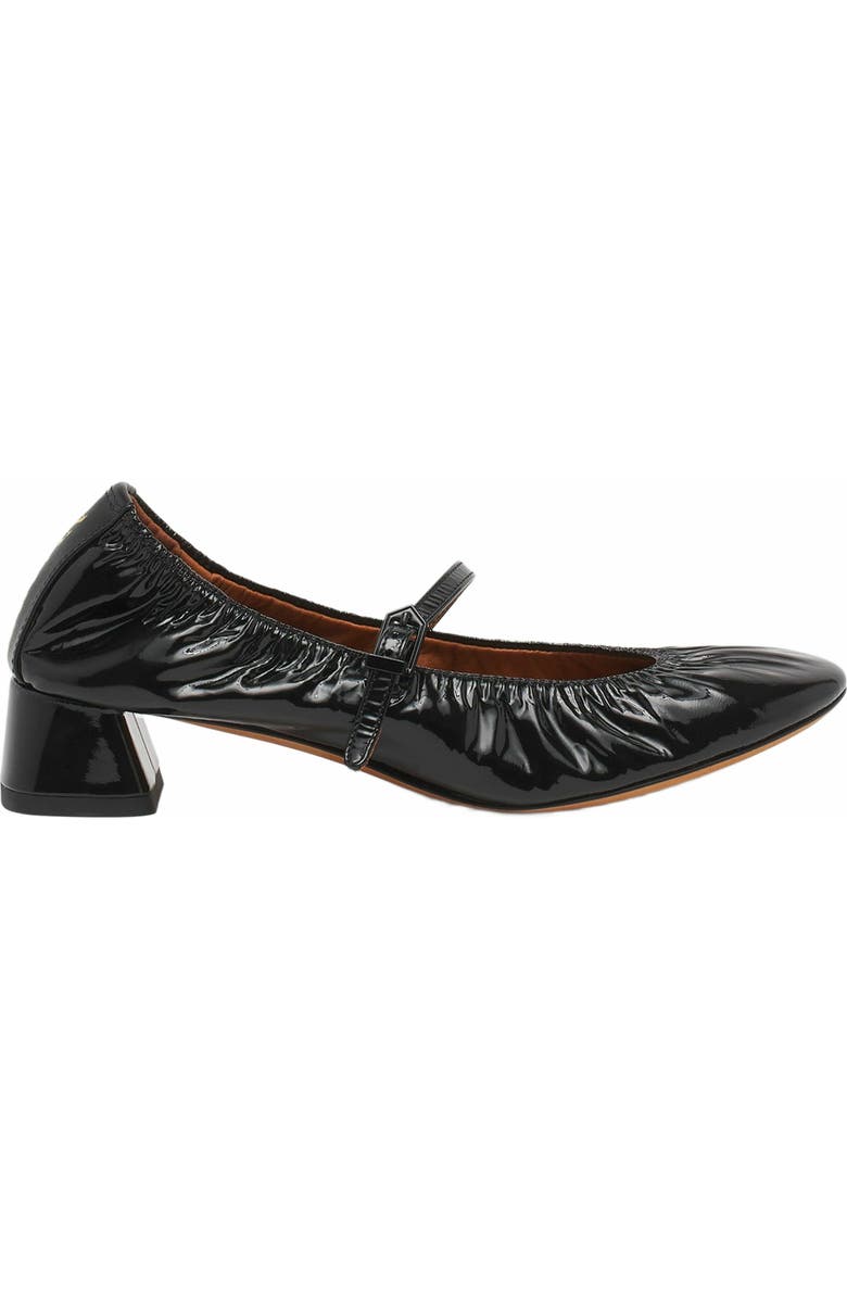 Lanvin Heeled Mary Jane In Glossy Leather, Main, color, Black