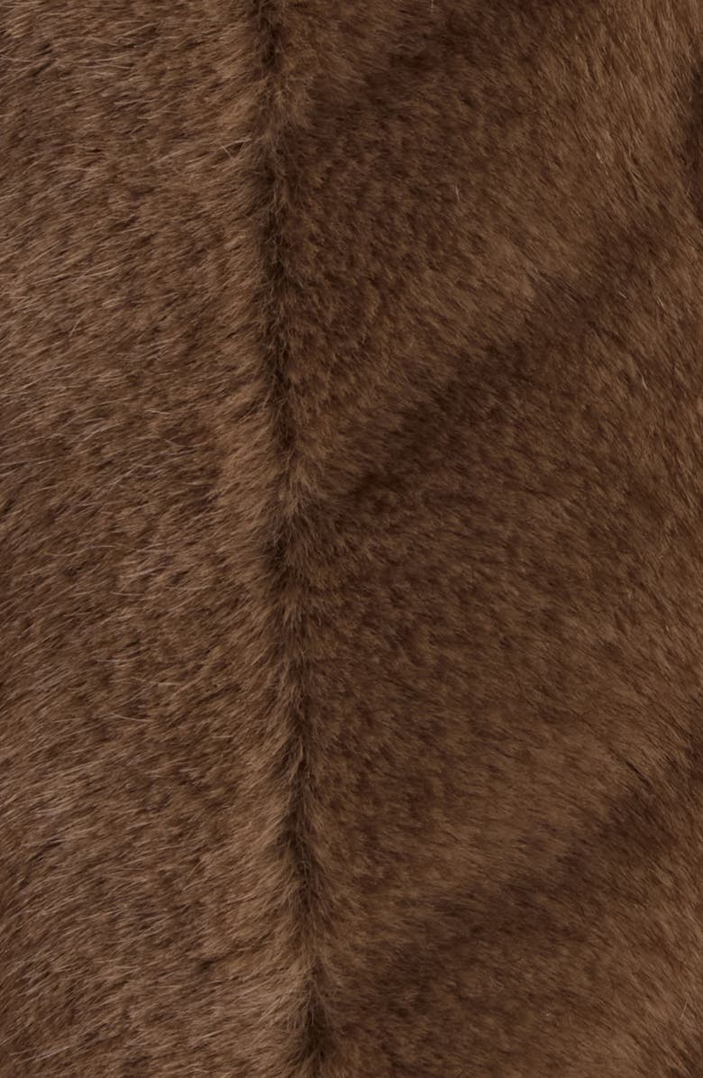 Balenciaga Faux Fur Crop Bomber Jacket, Alternate, color, 2135 Brown