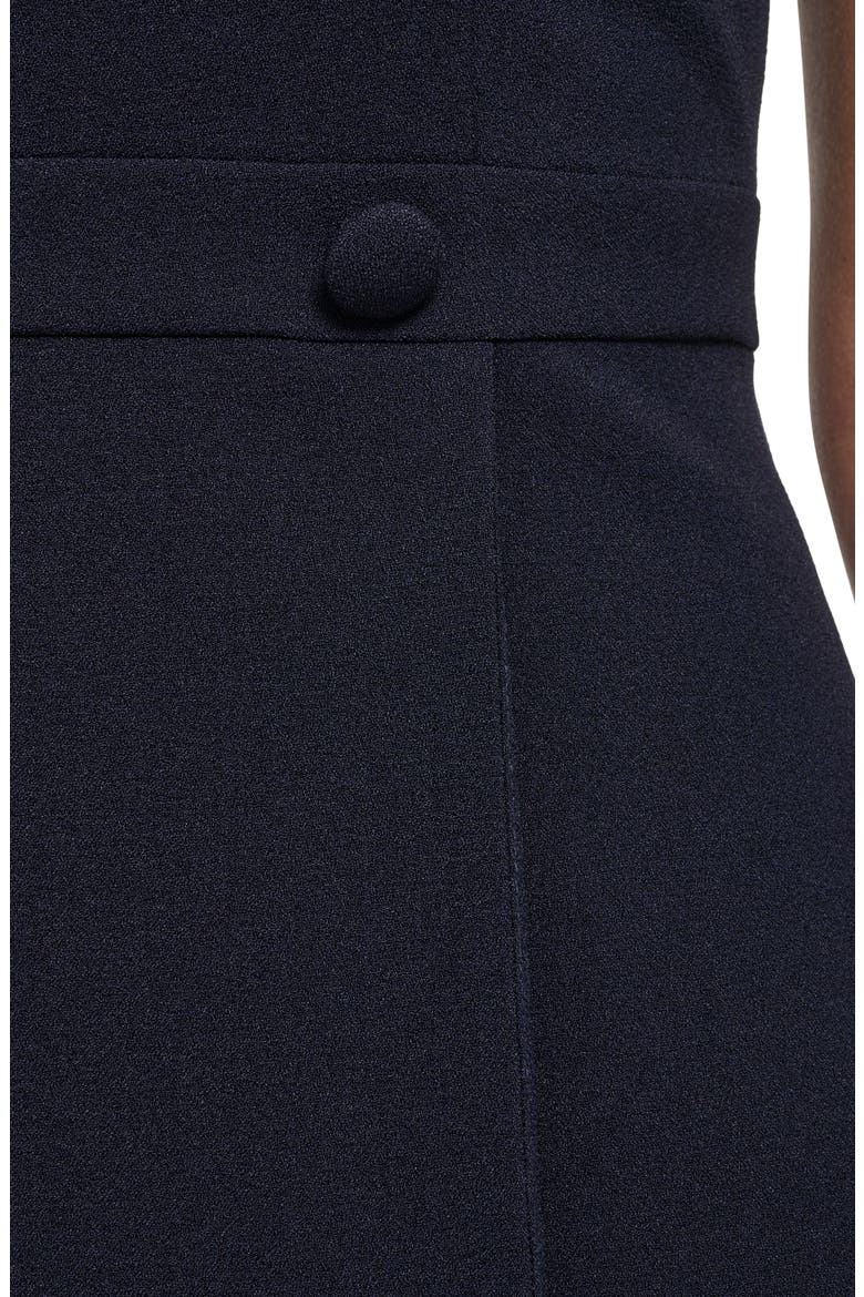 Notch Neck Crepe Dress, Alternate, color, NAVY