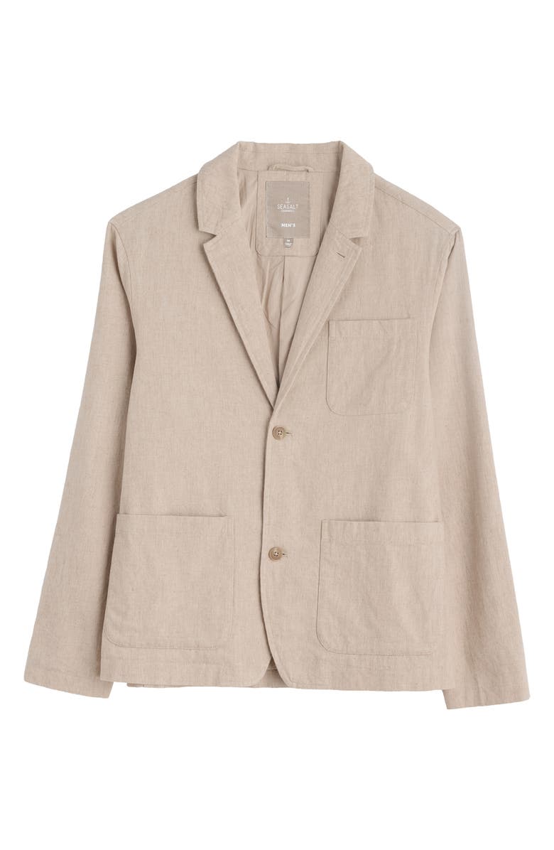 Seasalt Cornwall Messack Cotton & Linen Sport Coat, Alternate, color, Undyed Linen