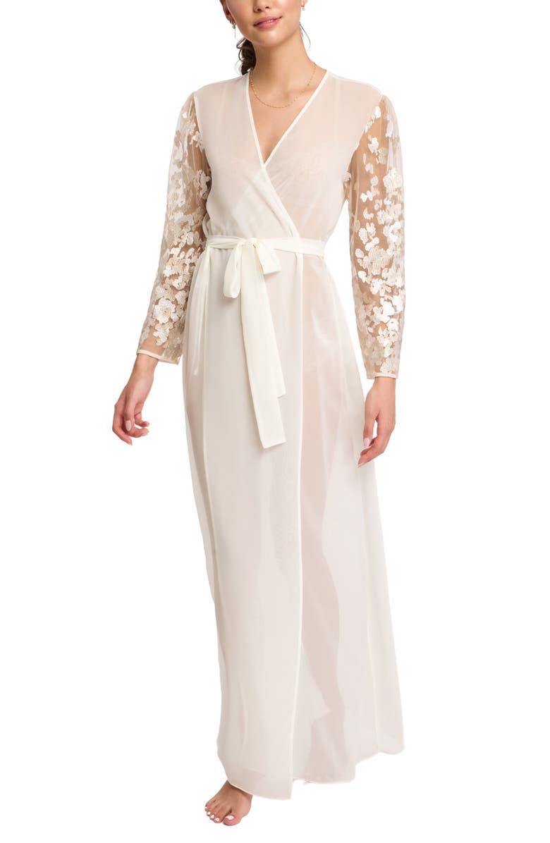 Rya Collection Vija Sheer Robe, Alternate, color, Ivory
