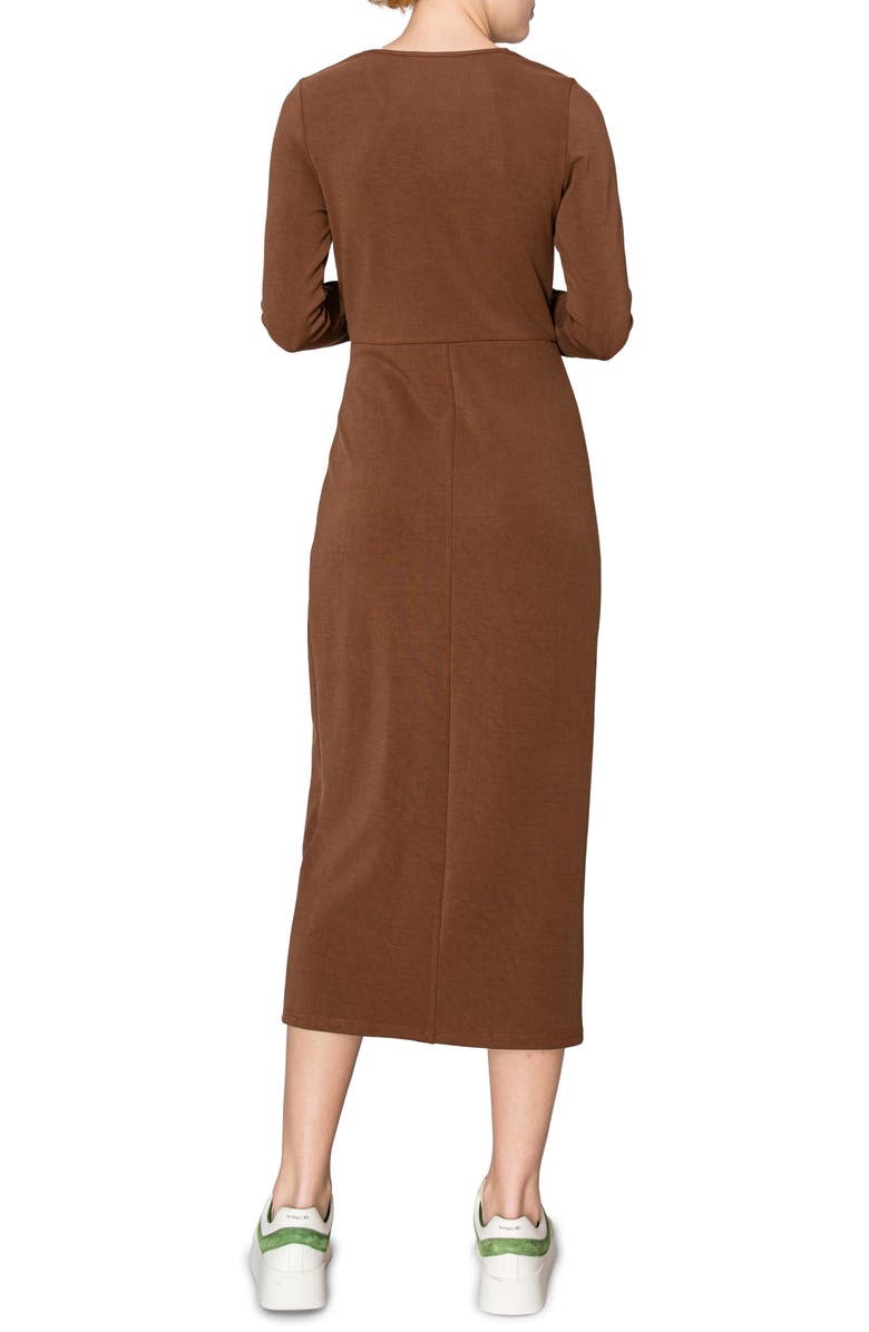 MELLODAY Side Twist Long Sleeve Knit Dress, Alternate, color,