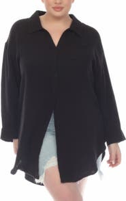 BOHO ME Gauze Button-Up Shirt