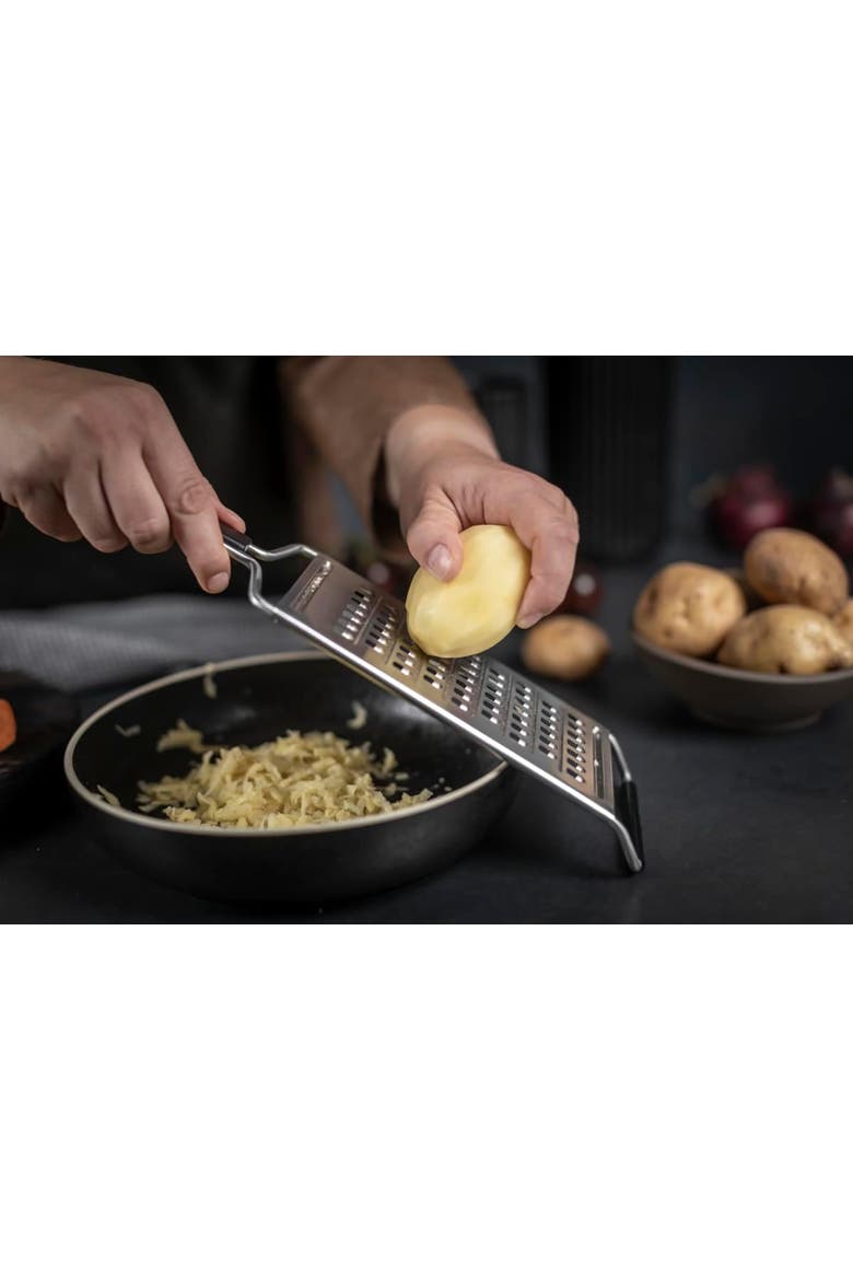 Essential Coarse Grater with Ultra-Sharp Stainless Steel Blade for Vegetables, Cheese & Potatoes, Alternate, color, Silver