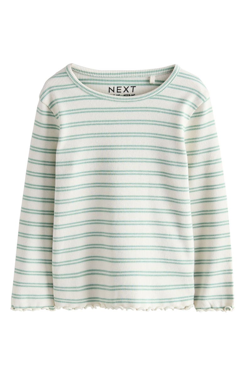 NEXT Kids' Assorted 5-Pack Long Sleeve Rib T-Shirts, Alternate, color, Green