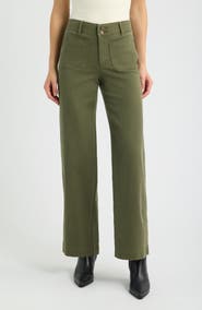 Wit & Wisdom Emma Patch Pocket High Waist Wide Leg Pants