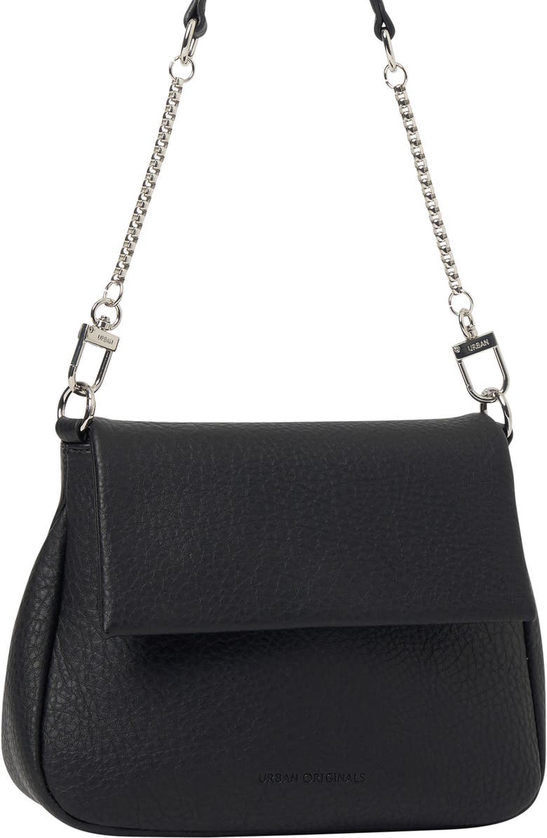 Urban Originals Wish List Vegan Leather Crossbody Bag, Alternate, color, Black