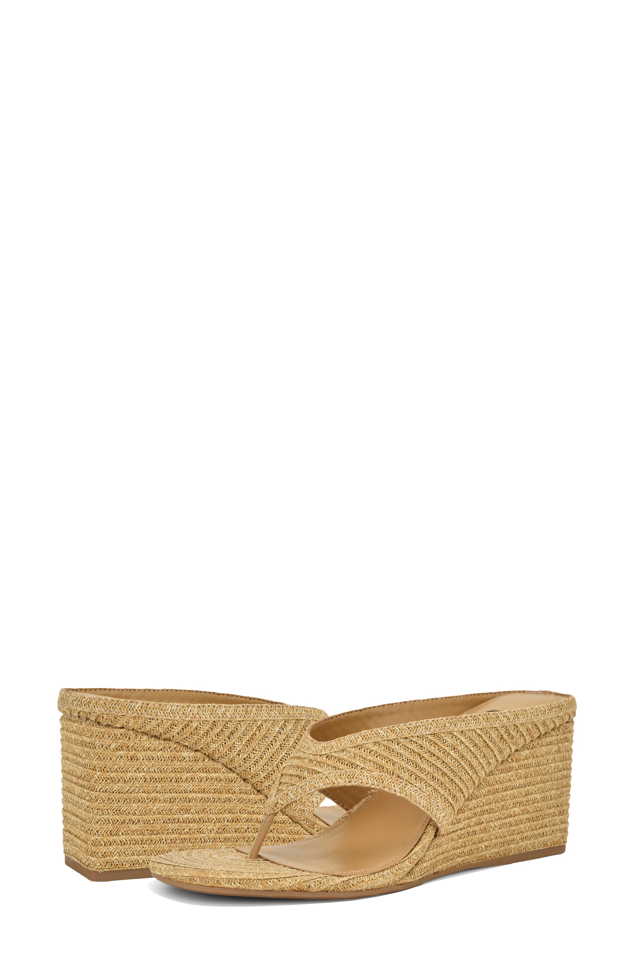 Jadde Wedge Flip Flop, Alternate, color, MEDIUM NATURAL