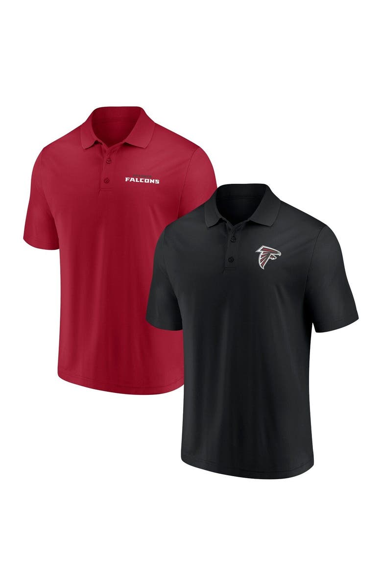 FANATICS Men's Fanatics Branded Black/Red Atlanta Falcons Dueling Two-Pack Polo Set, Main, color, 