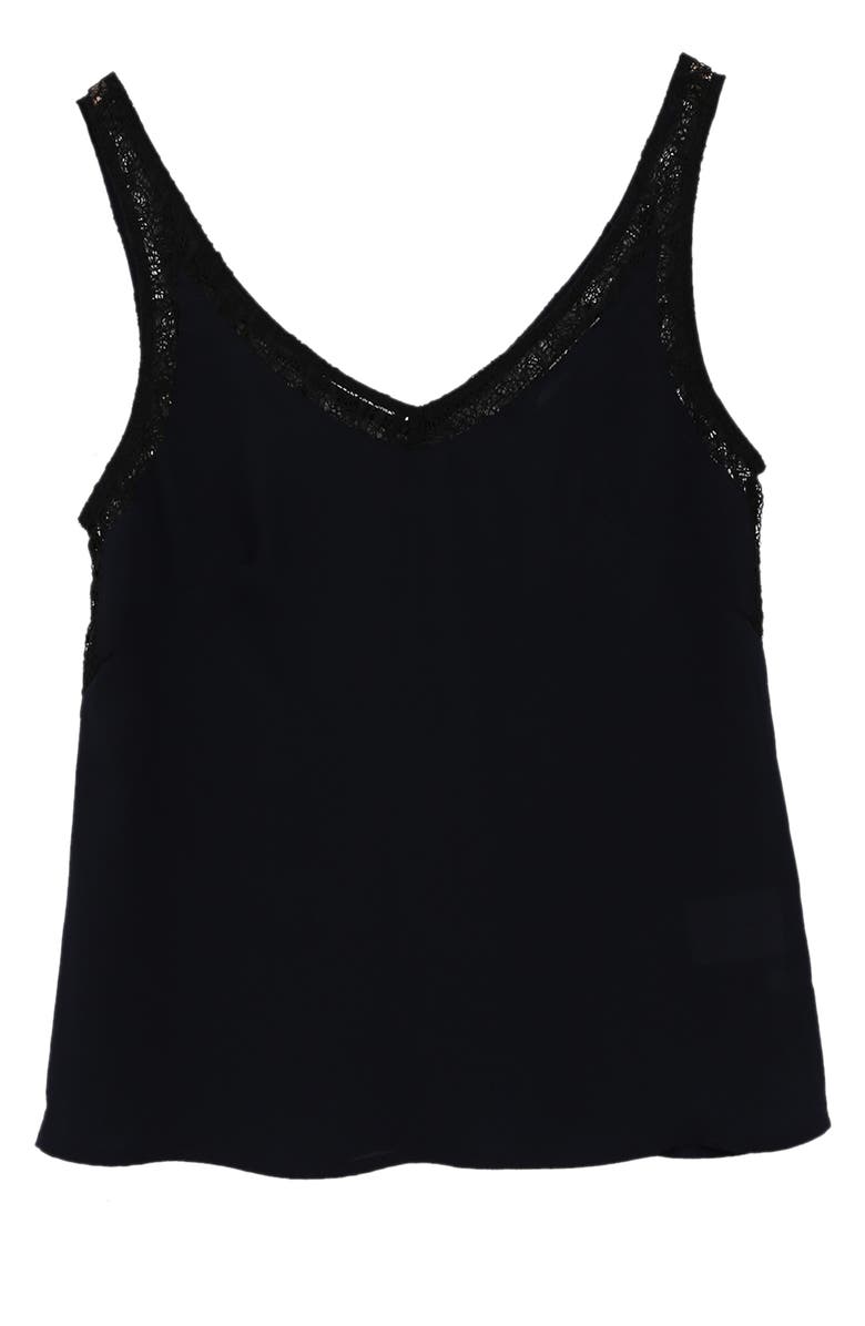 FRNCH Lace Trim Tank, Alternate, color,