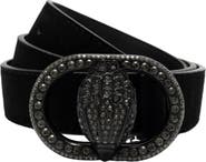 Kurt Geiger London Chelsea Crystal Eagle Buckle Suede Belt