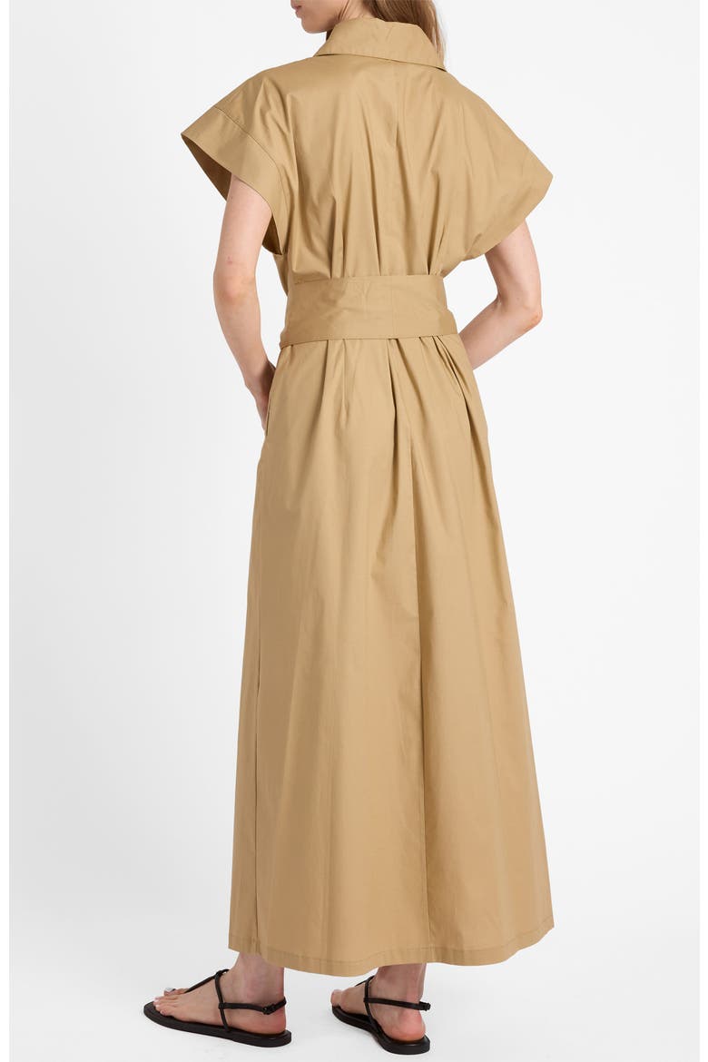 Nisa Cap Sleeve Poplin Shirt Dress, Alternate, color, Chai