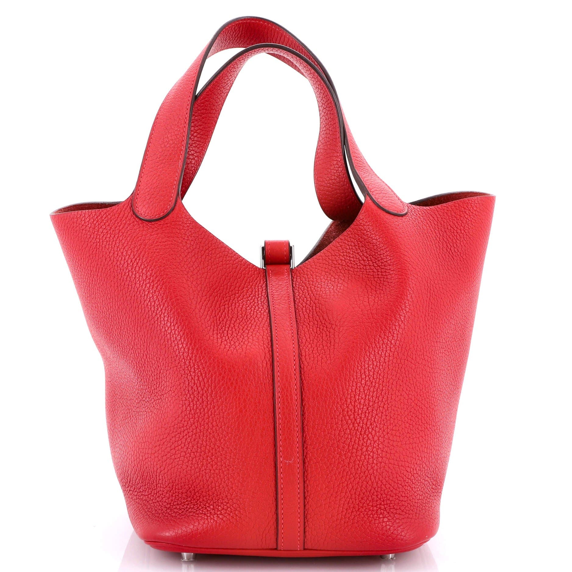 Picotin Lock Bag Clemence MM, Alternate, color, Red