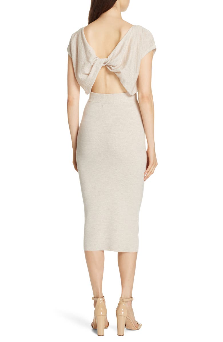 Alice + Olivia Shara Twist Back Blouson Dress, Alternate, color,