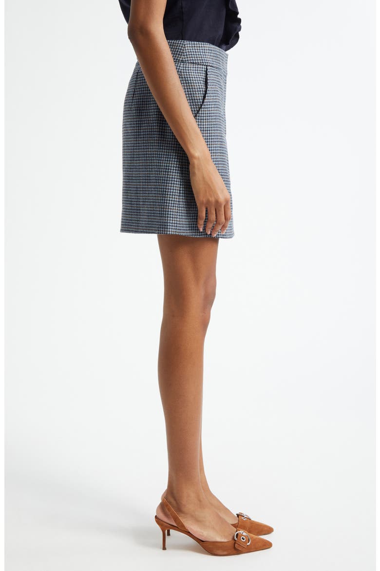 Ford Houndstooth Wool Skirt, Alternate, color, NAVY/ BLUE RIVER MULTI