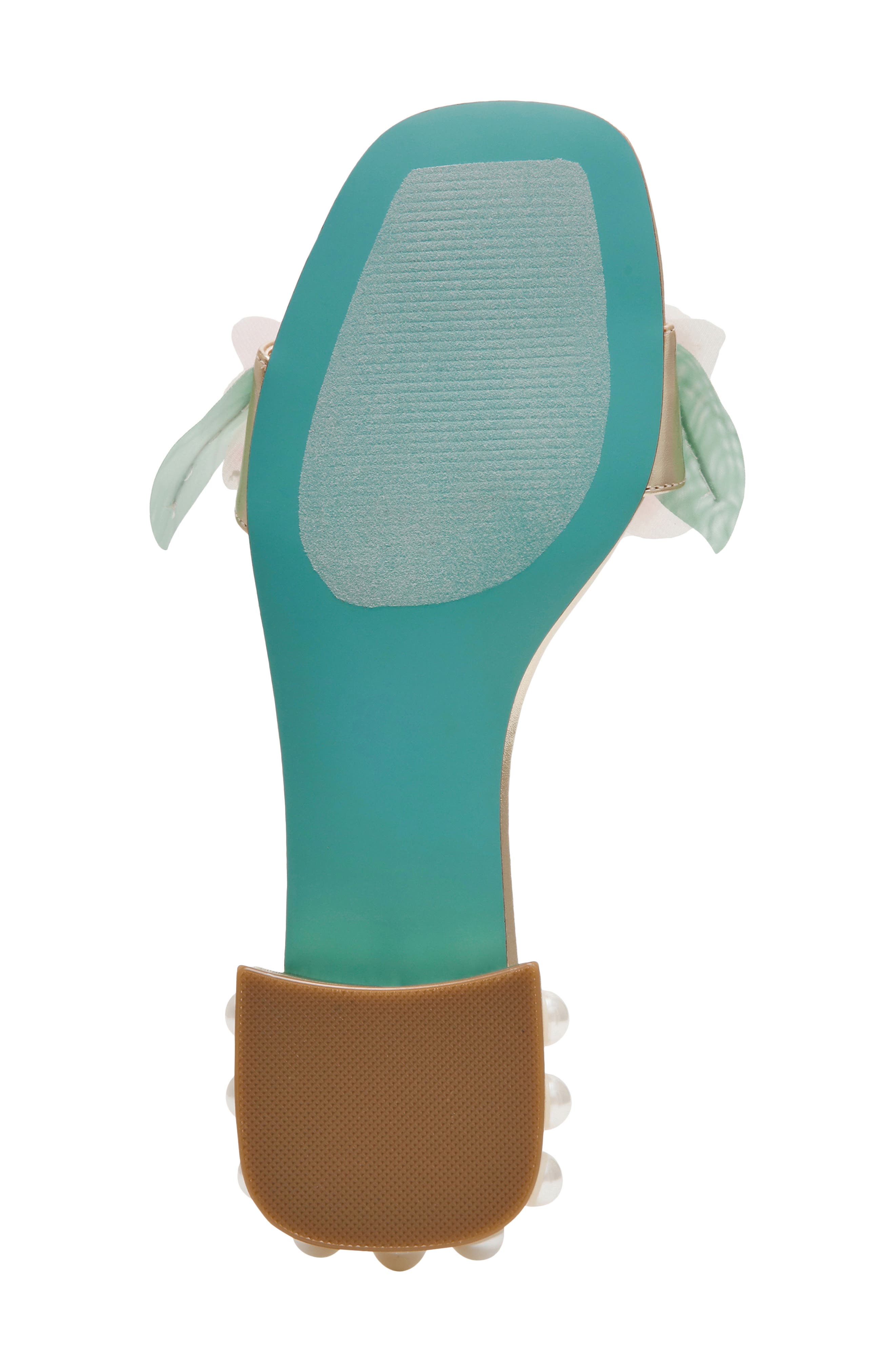 Betsey Johnson Rosia Beaded Flower Sandal, Alternate, color, Light Gold