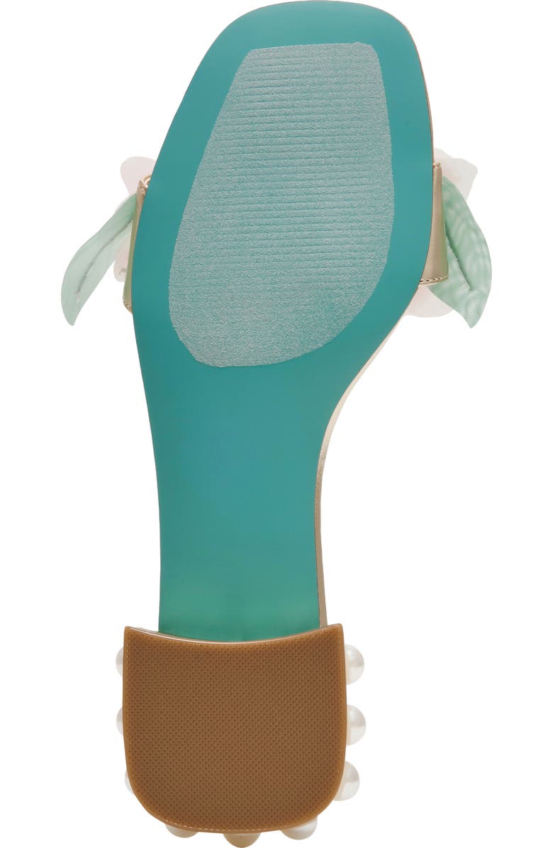 Betsey Johnson Rosia Beaded Flower Sandal, Alternate, color, Light Gold