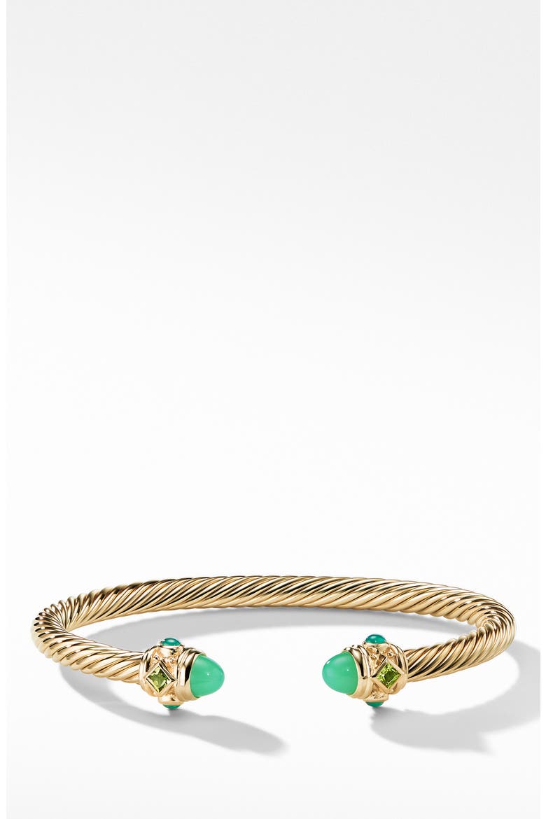 Renaissance Bracelet in 18k Gold, 5mm, Alternate, color, CHRYSOPRASE