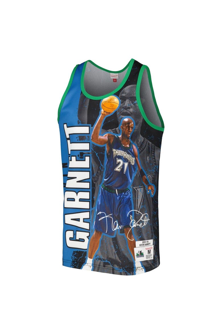 Men's Mitchell & Ness Kevin Garnett Black Minnesota Timberwolves 2003-04 Hardwood Classics Player Burst Tank Top, Alternate, color, Black