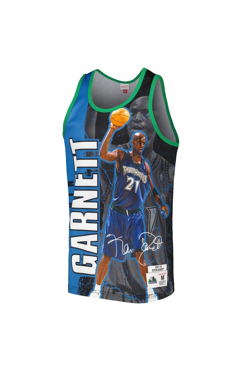 Mitchell & Ness Men's Mitchell & Ness Kevin Garnett Black Minnesota Timberwolves 2003-04 Hardwood Classics Player Burst Tank Top, Alternate, color, Black