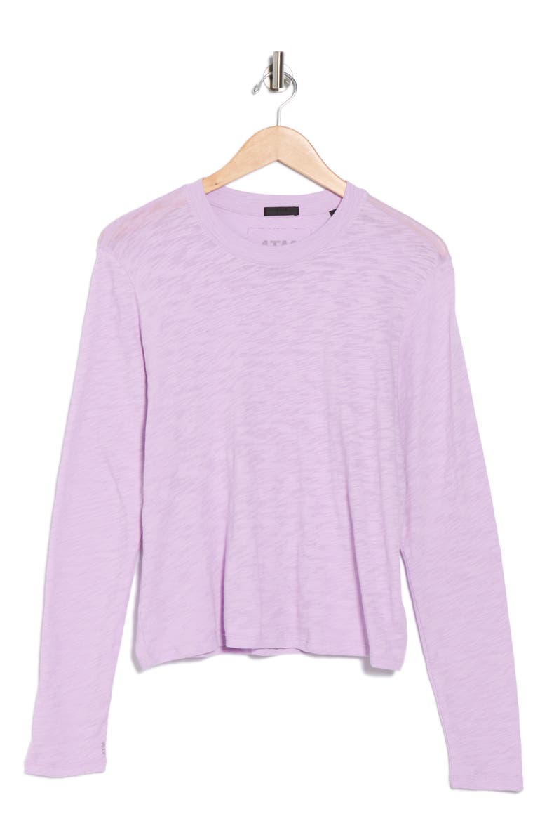 ATM Anthony Thomas Melillo Long Sleeve Cotton Slub Jersey Top, Alternate, color, Pale Orchid