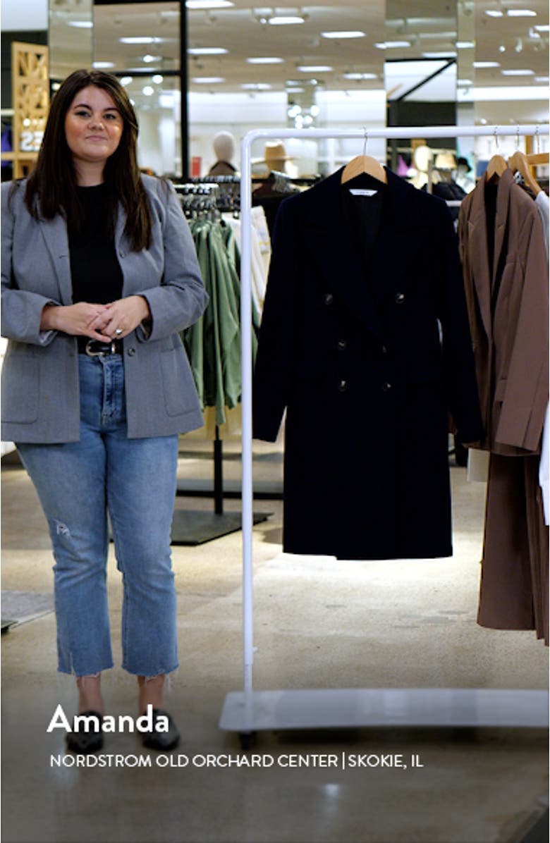 Ari Double Breasted Wool Coat, sales video thumbnail