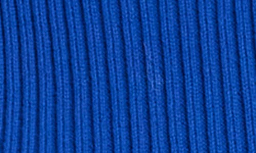 Karen Kane Sleeveless Rib Turtleneck Sweater In Blue