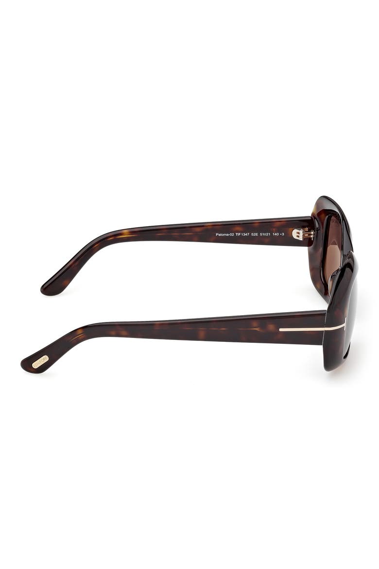 51mm Rectangle Sunglasses, Alternate, color, DARK HAVANA / BROWN