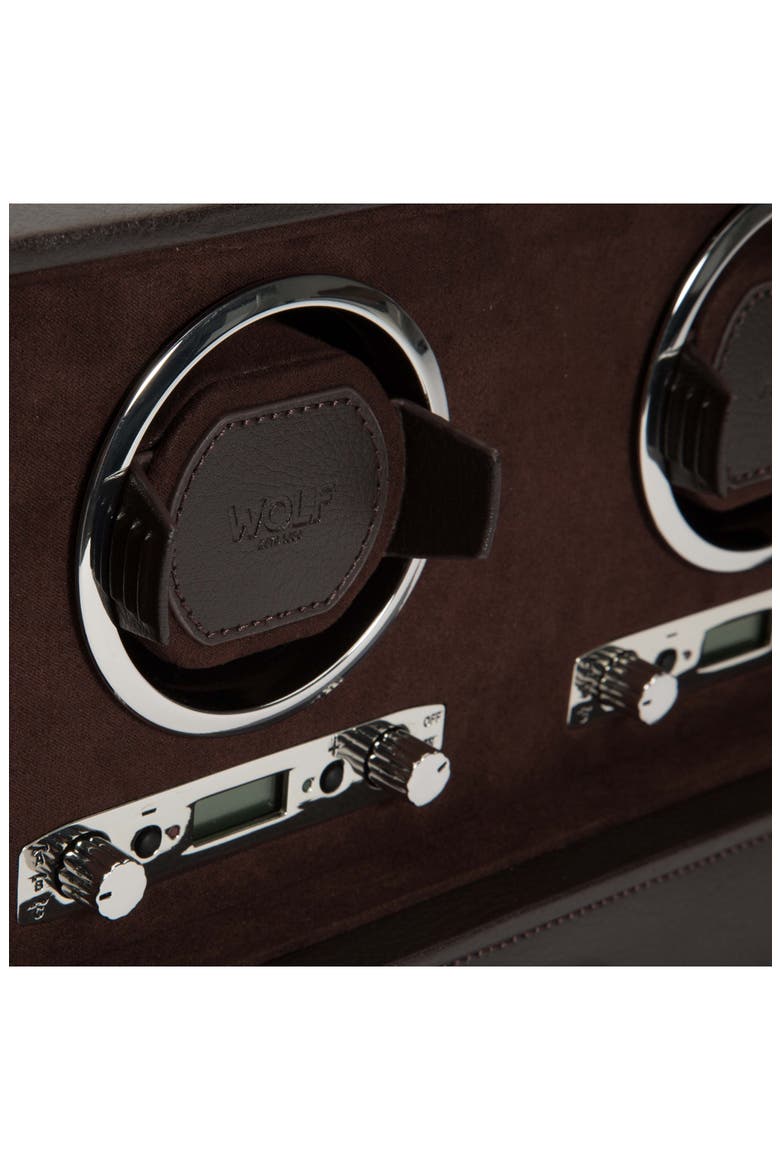 Blake Double Watch Winder Box, Alternate, color, BROWN