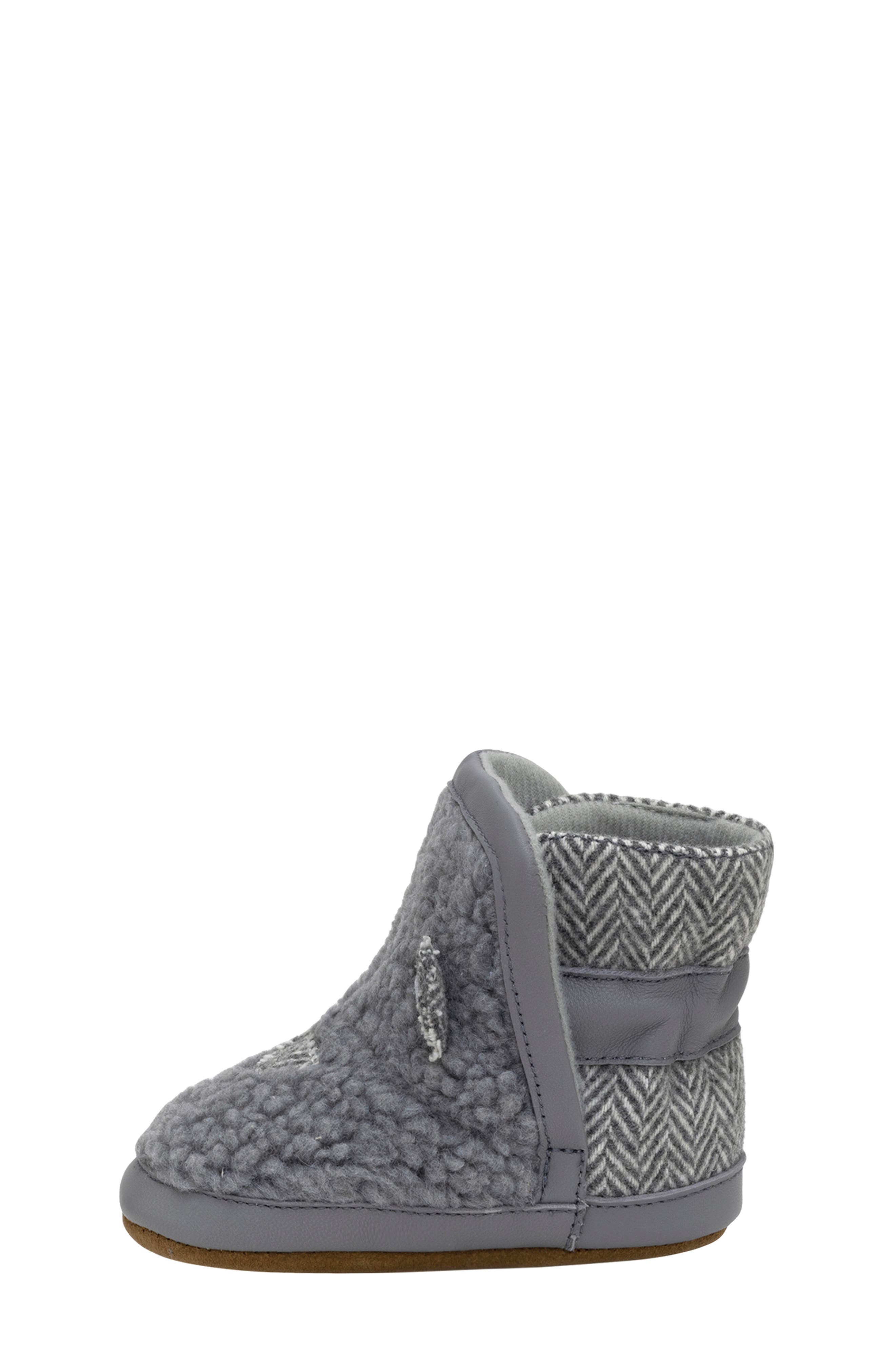 Robeez<sup>®</sup> Kids' Wren Faux Shearling Bootie, Alternate, color, Grey