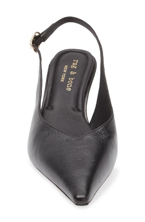 Rag & Bone Madison Slingback Pointed Toe Kitten Heel Pump In Blue