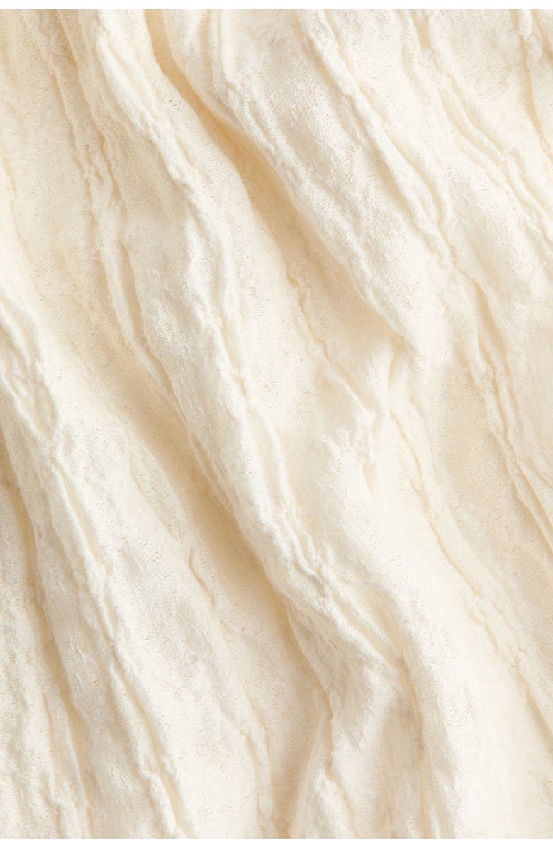 H&M Crinkled Strappy Dress, Alternate, color, Cream