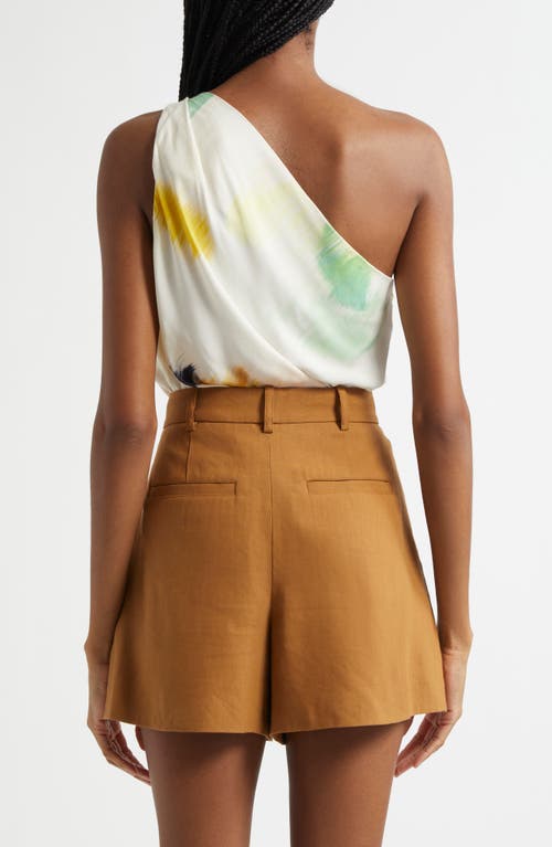 A.L.C A.L.C. ASTER ABSTRACT PRINT ONE-SHOULDER TOP 