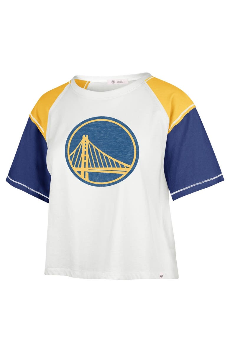 '47 Women's '47 Cream Golden State Warriors Premier Raglan Cropped T-Shirt, Alternate, color, Cream